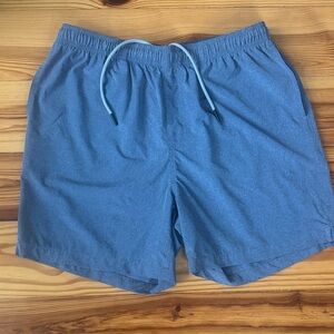 EUC Chubbies Heather Blue Athletic Shorts size Large unlined